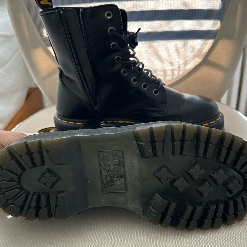 Dr. Martens Jadon Polished Black Boots - Picture 5 of 6